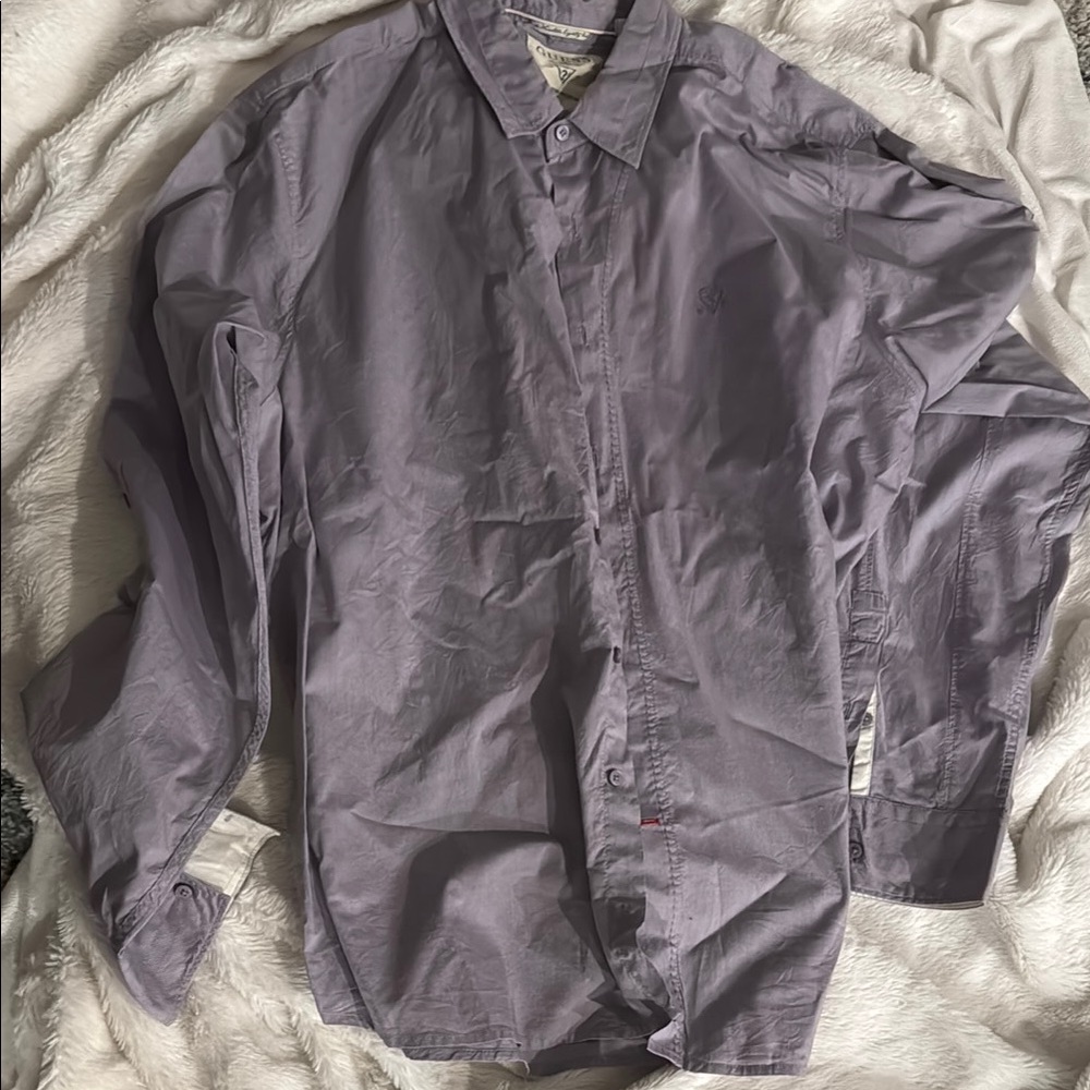 Men's Lavender Button-Up Shirt